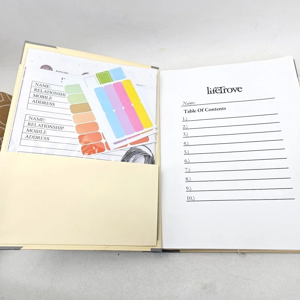 The Life Trove Document Organizer Binder, Bubblegum Pink for Important Documents